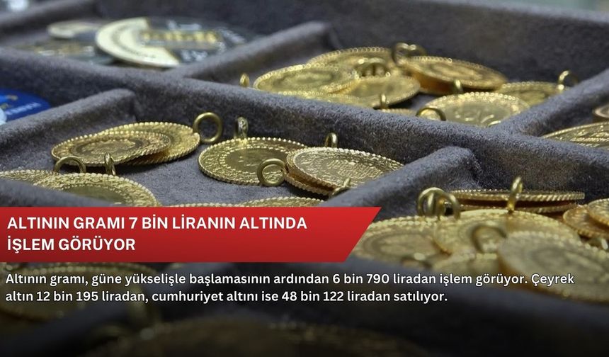 Altının gramı 7 bin liranın altında işlem görüyor