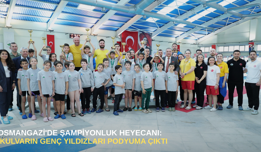Osmangazi'de şampiyonluk heyecanı: kulvarın genç yıldızları podyuma çıktı