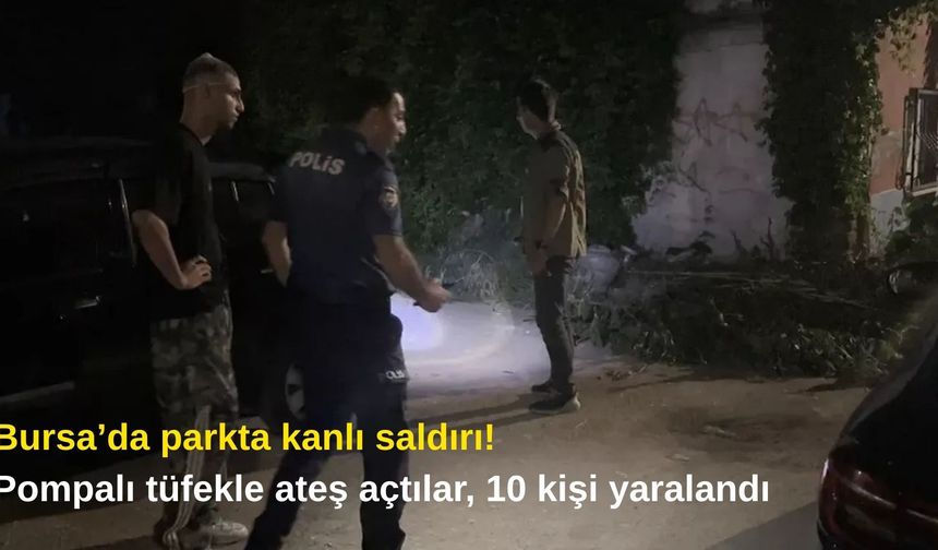 Bursa’da parkta kanlı saldırı! Pompalı tüfekle ateş açtılar, 10 kişi yaralandı