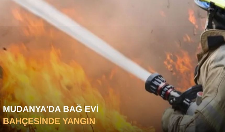 Mudanya'da bağ evi bahçesinde yangın