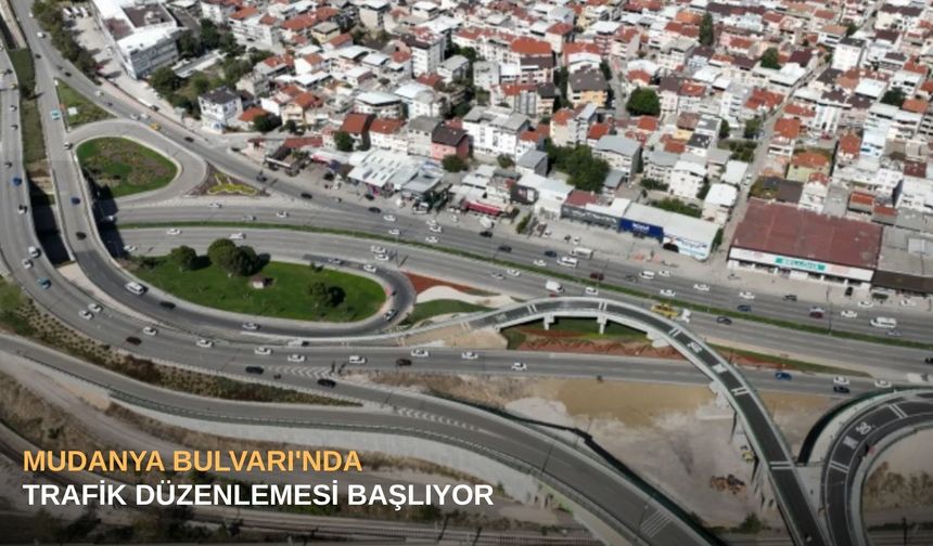 Mudanya Bulvarı'nda trafik düzenlemesi başlıyor