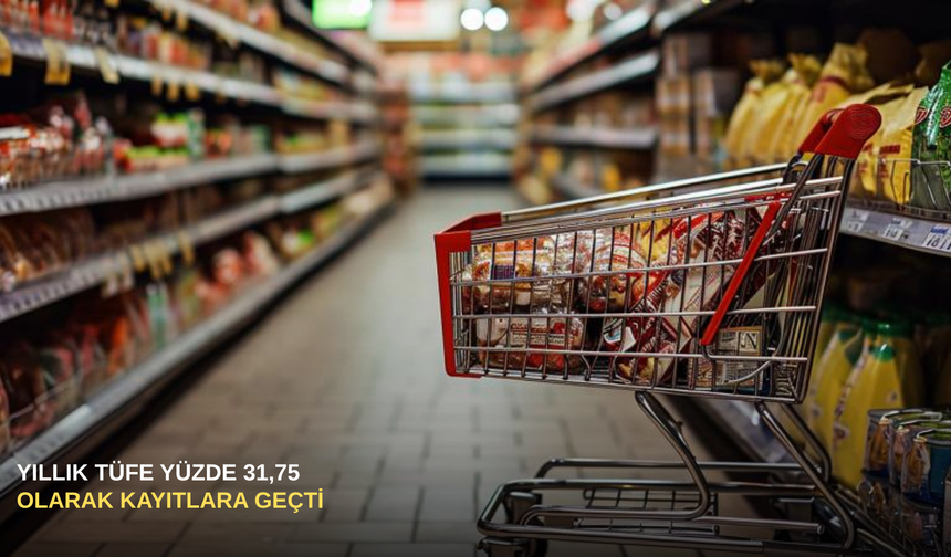 Yıllık TÜFE yüzde 31,75 olarak kayıtlara geçti