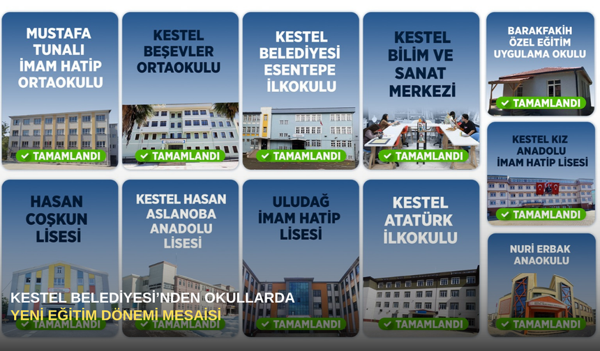 Kestel Belediyesi’nden Okullarda Yeni Eğitim Dönemi Mesaisi