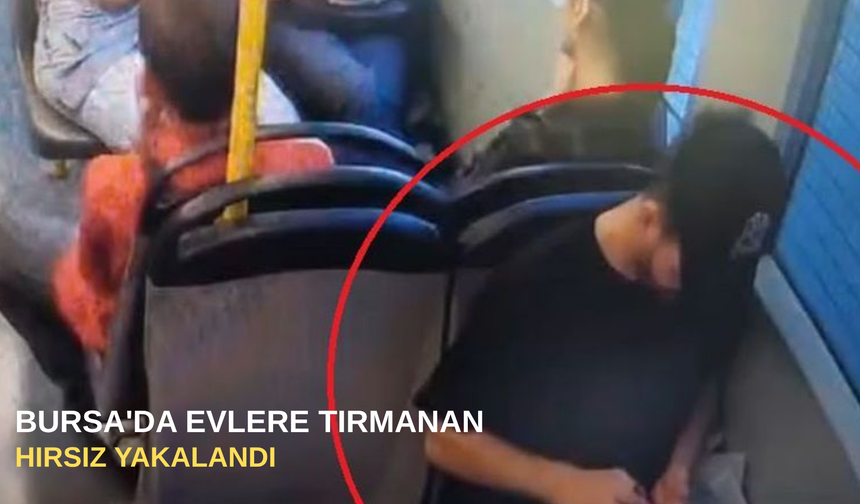 Bursa'da evlere tırmanan hırsız yakalandı