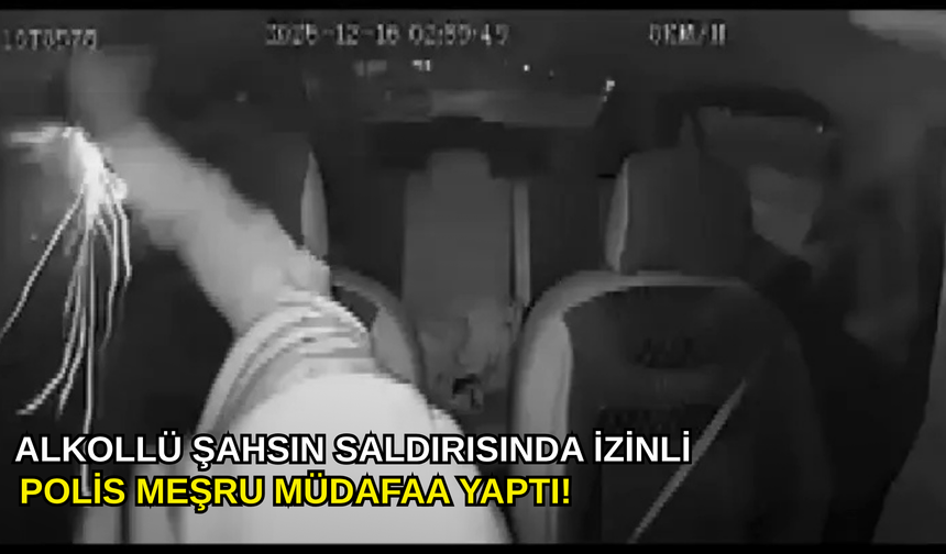 Alkollü şahsın saldırısında izinli polis meşru müdafaa yaptı!