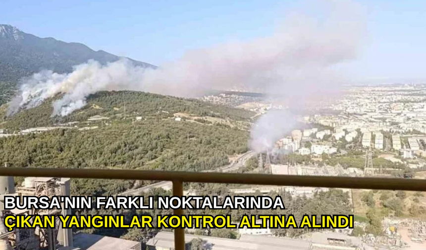 Bursa'nın farklı noktalarında çıkan yangınlar kontrol altına alındı