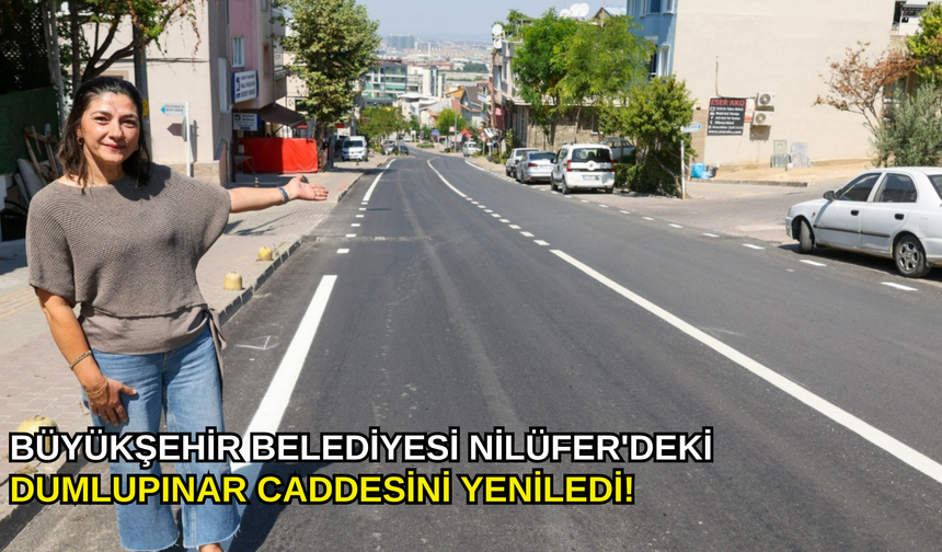 Büyükşehir Belediyesi Nilüfer'deki Dumlupınar Caddesini yeniledi!