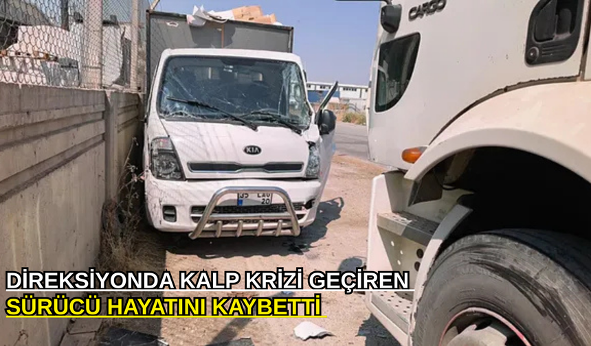 Direksiyonda kalp krizi geçiren sürücü hayatını kaybetti