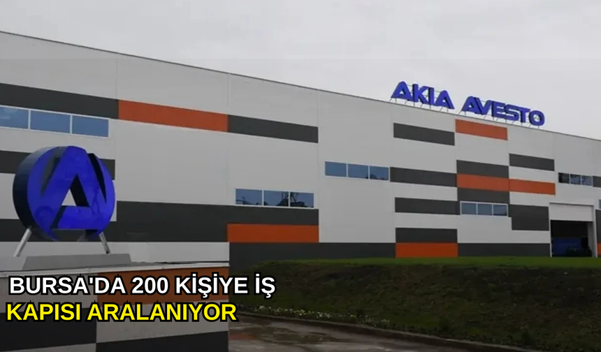 Bursa'da 200 kişiye iş kapısı aralanıyor