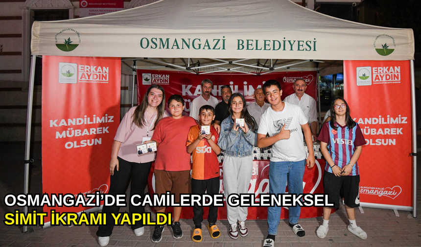 Osmangazi’de camilerde geleneksel simit ikramı yapıldı