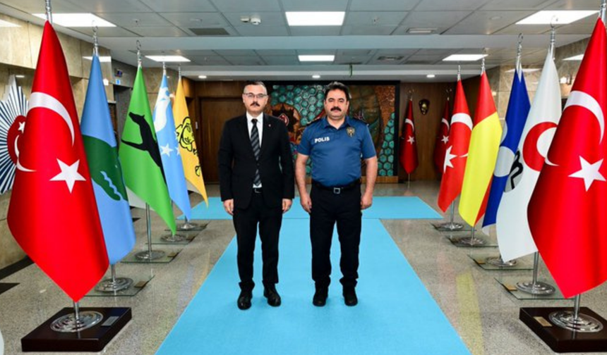 Mudanya kaymakamı Enver Yılmaz’dan emniyet müdürü Gökçe’ye ziyaret