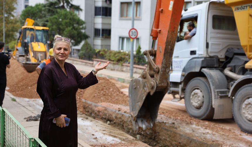 Bursa’da kış öncesi yağmur suyu hattı çalışması